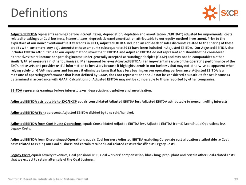 May 2015 Corporate Presentation – Suncoke Energy Inc. – slide 23