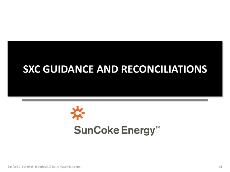 May 2015 Corporate Presentation – Suncoke Energy Inc. – slide 30