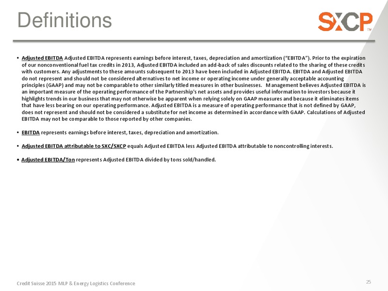 CREDIT SUISSE MLP AND ENERGY LOGISTICS CONFERENCE – Suncoke Energy Partners Lp – slide 25
