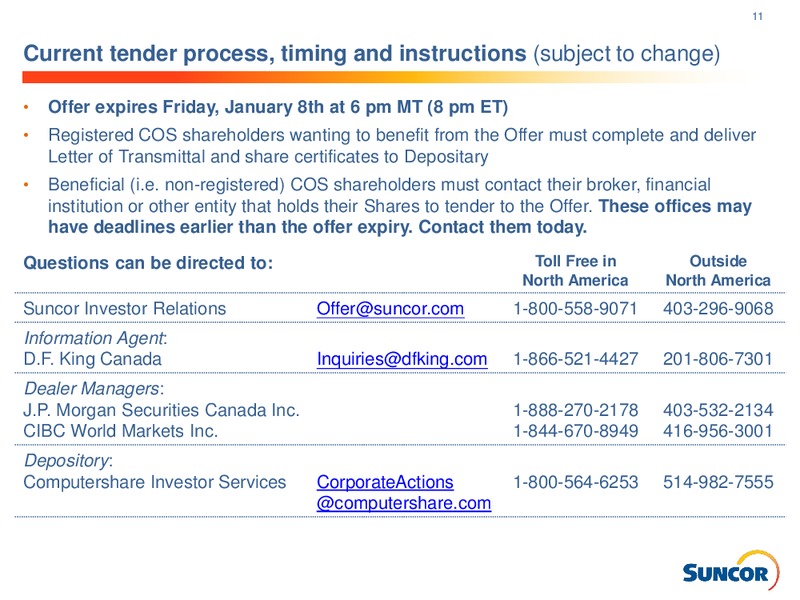 Offer for Canadian Oil Sands Limited – Suncor Energy Inc. – slide 8