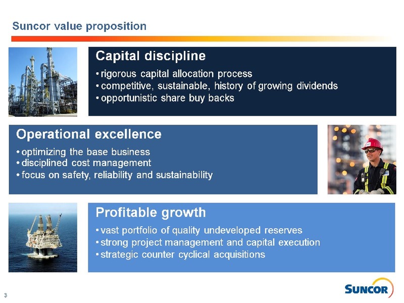 April 2016 Investor Presentation – Suncor Energy Inc. – slide 3