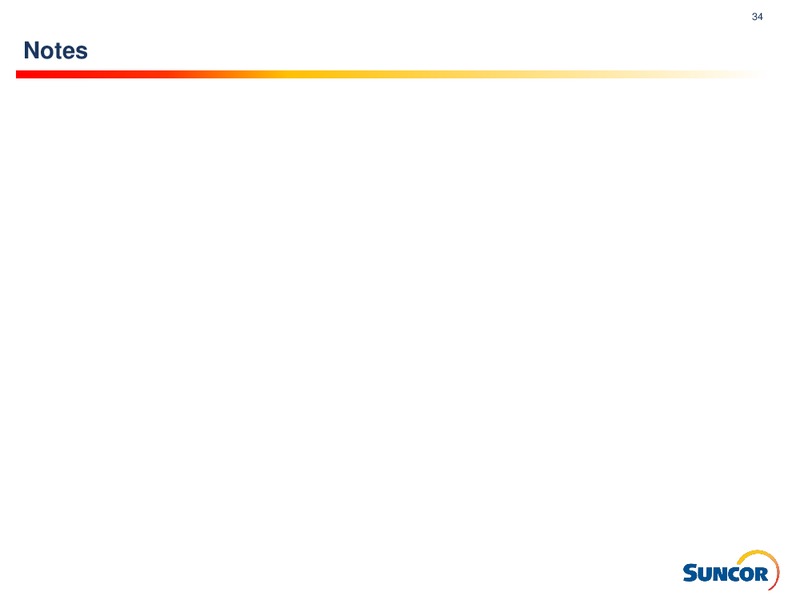 1Q 2019 Earnings Presentation – Suncor Energy Inc. – slide 34