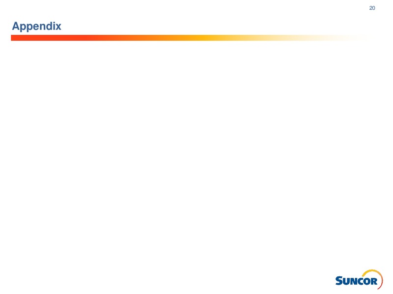 October 2016 Investor Presentation – Suncor Energy Inc. – slide 20