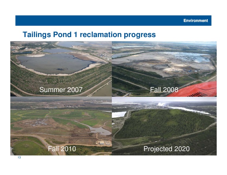 Q3 2010 EARNINGS CALL – Suncor Energy Inc. – slide 12