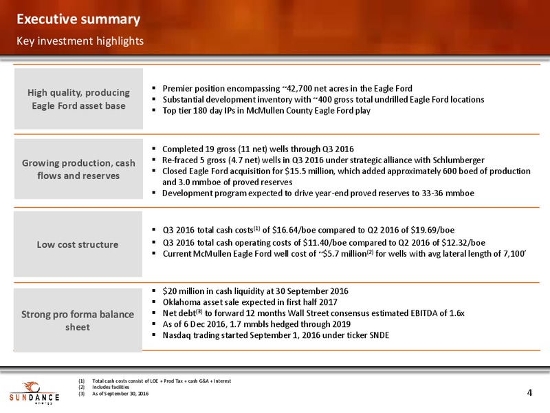January 2017 Company Presentation – Sundance Energy Australia Limited – slide 3