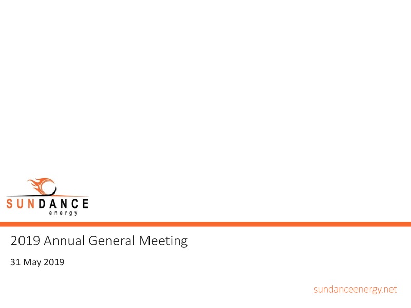 Annual General Meeting – Sundance Energy Australia Ltd – slide 1