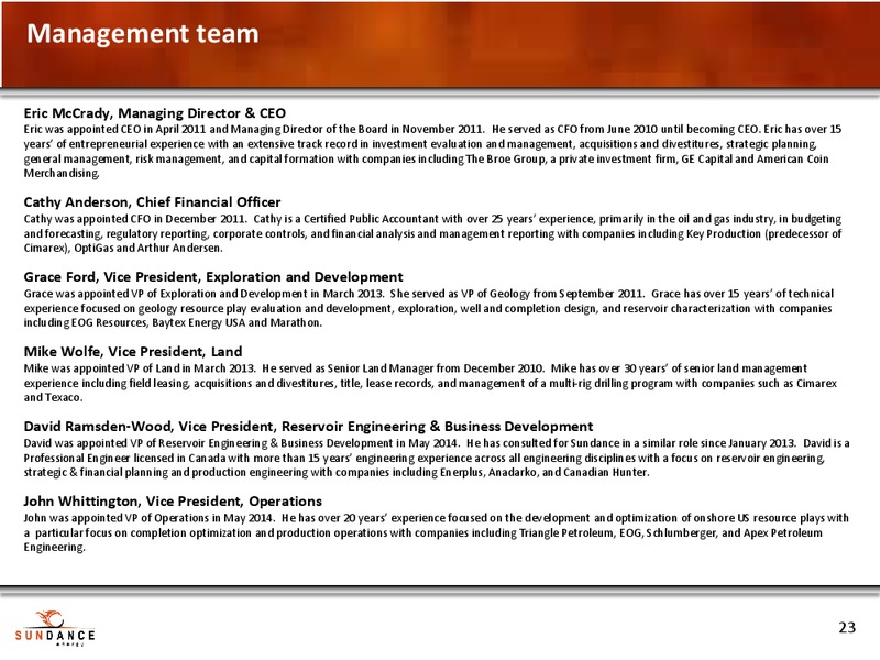 MAY 2015 ANNUAL GENERAL MEETING – Sundance Energy Australia Limited – slide 21