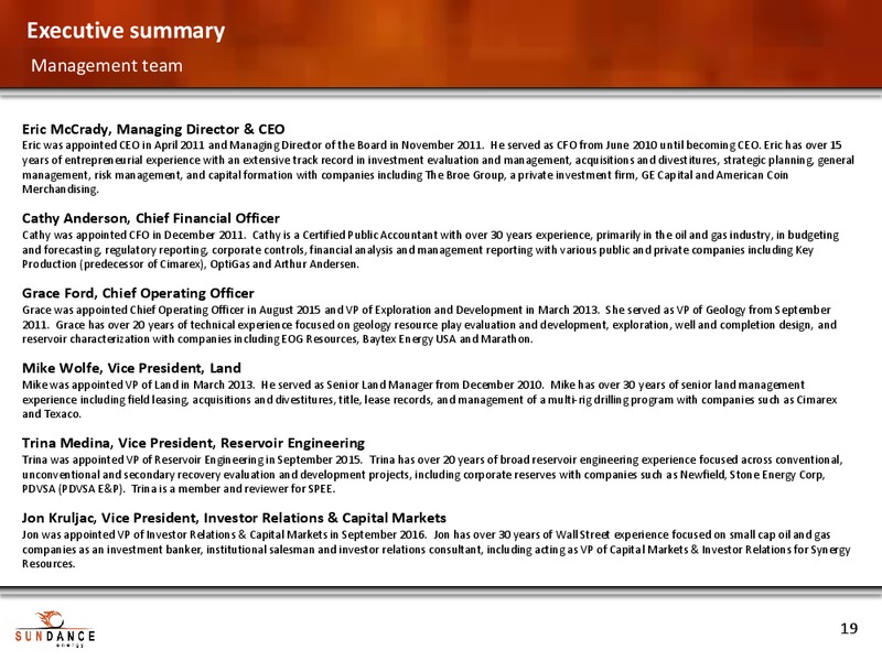 December 2016 Presentation – Sundance Energy Australia Ltd – slide 18