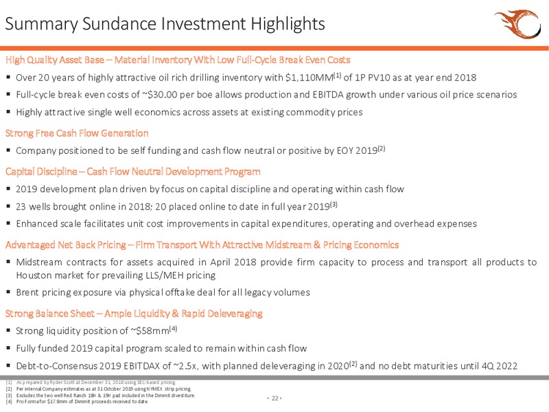 December 2019 Investor Presentation – Sundance Energy Australia Ltd – slide 21