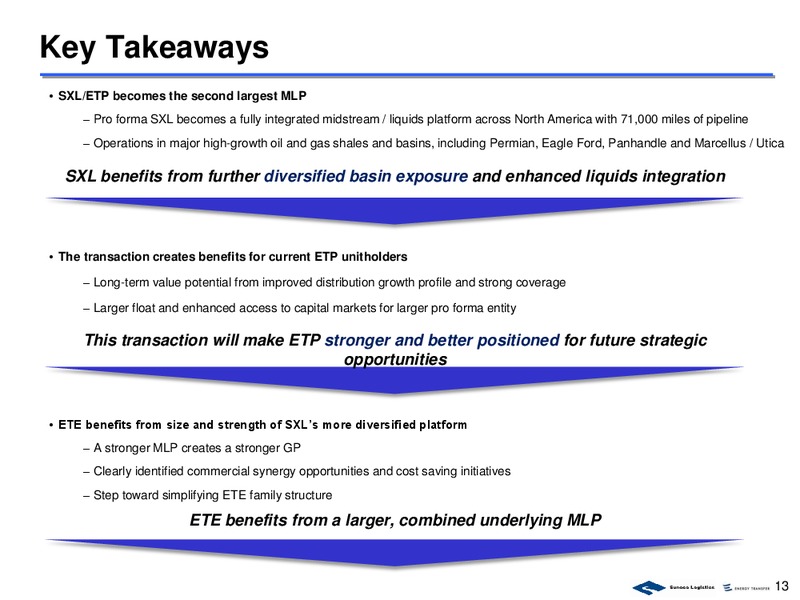 November 2016 Corporate Presentation – Sunoco Logistics Partners L.P. – slide 13