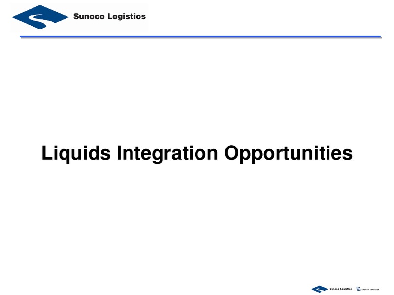 November 2016 Corporate Presentation – Sunoco Logistics Partners L.P. – slide 15
