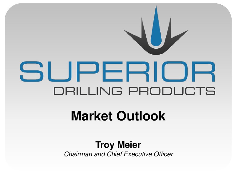 Q3 2014 EARNINGS CALL – Superior Drilling Products – slide 14