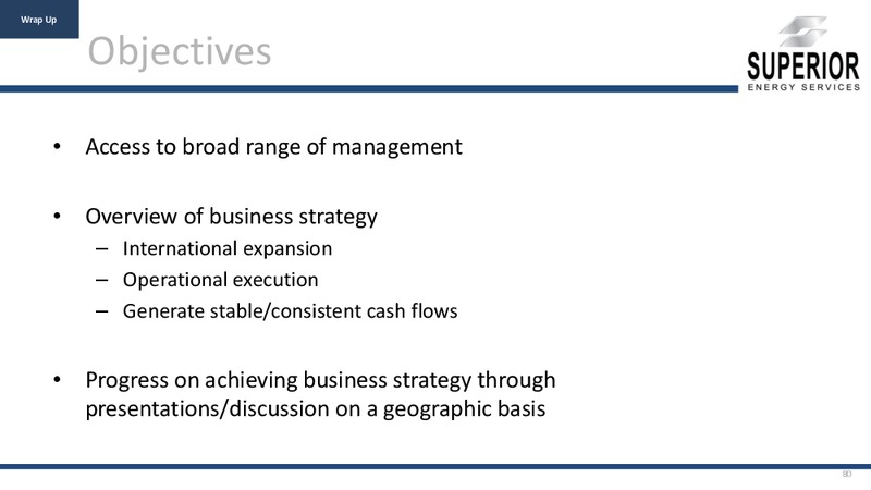 INVESTOR PRESENTATION – Superior Energy Services, Inc. – slide 79