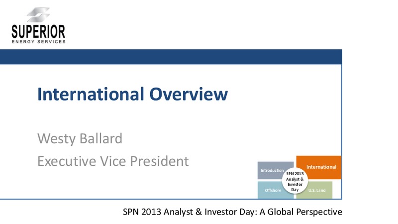 INVESTOR PRESENTATION – Superior Energy Services, Inc. – slide 14