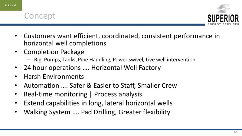 INVESTOR PRESENTATION – Superior Energy Services, Inc. – slide 61