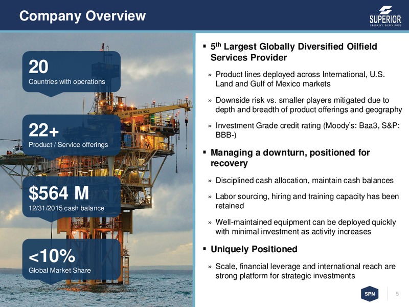 Credit Suisse 21st Annual Energy Summit – Superior Energy Services, Inc. – slide 4