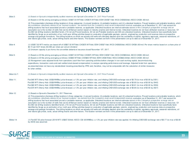 March 2018 Investor Presentation – Surge Energy Inc – slide 32