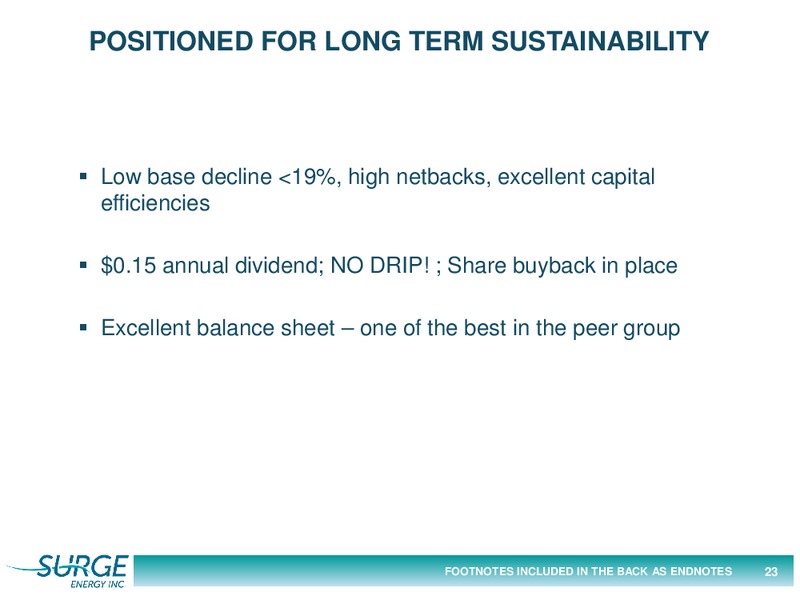 Corporate Presentation March 2016 – Surge Energy Inc – slide 23