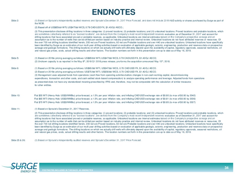 June 2018 Corporate Presentation – Surge Energy Inc – slide 33
