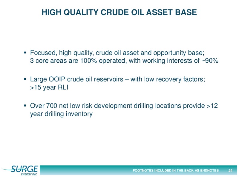 JUNE 2015 CORPORATE PRESENTATION – Surge Energy Inc – slide 24