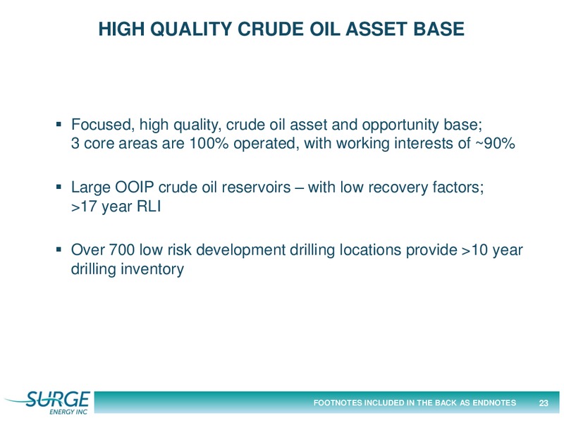 May 2017 Investor Presentation – Surge Energy Inc – slide 23