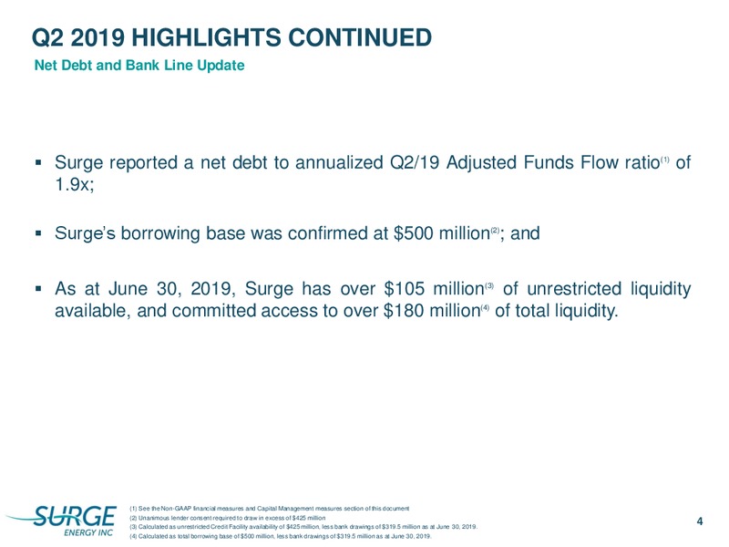 October 2019 Corporate Presentation – Surge Energy Inc – slide 4