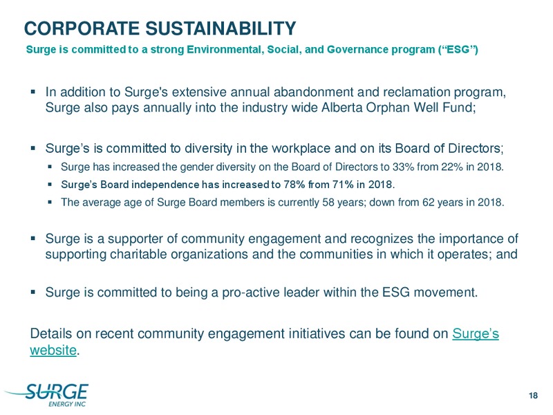 3Q 2019 Earnings Presentation – Surge Energy Inc – slide 17