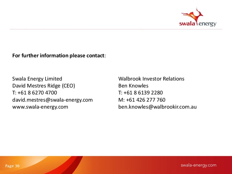 AGM – Swala Oil and Gas (Tanzania) Plc – slide 28