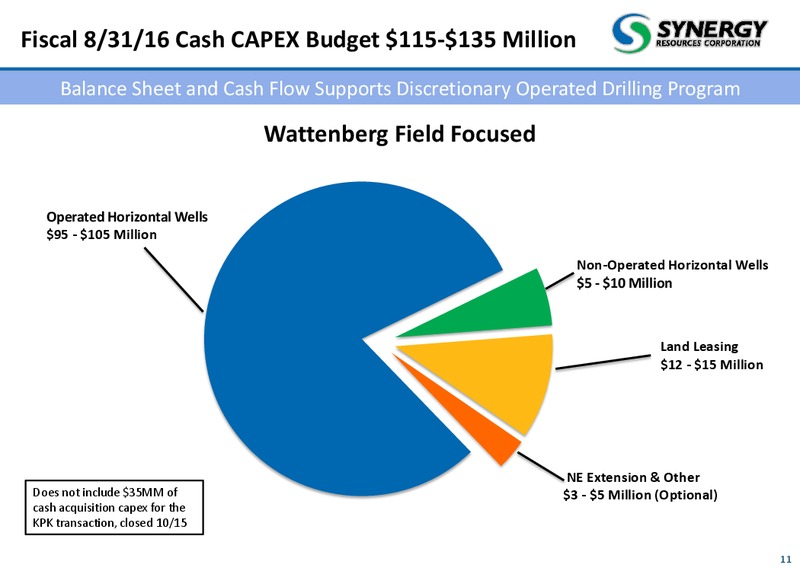 January 2016 Investor Presentation – SRC Energy Inc – slide 10