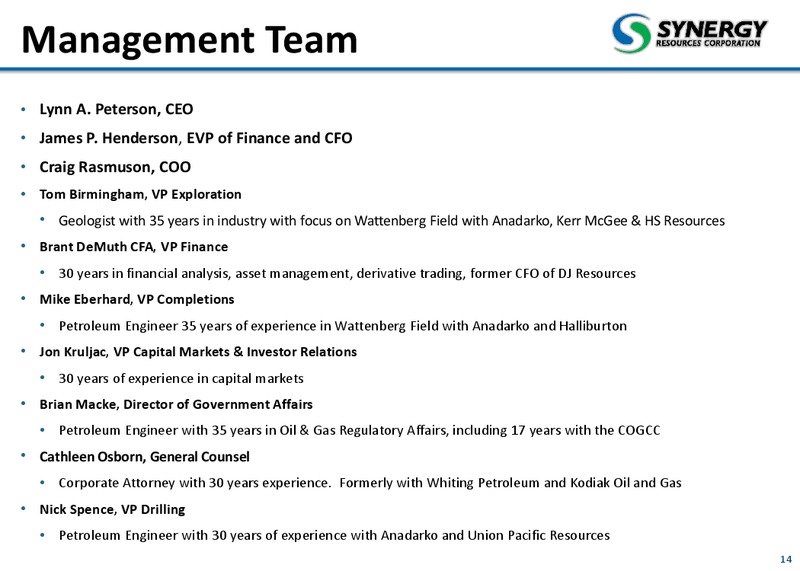 February 2016 Investor Presentation – SRC Energy Inc – slide 12