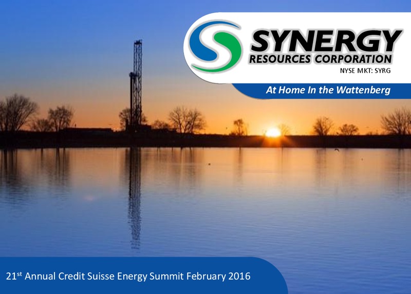 Credit Suisse 21st Annual Energy Summit – SRC Energy Inc – slide 1
