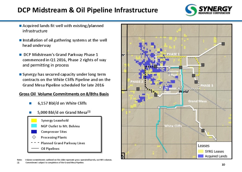 May 2016 Corporate Presentation – SRC Energy Inc – slide 9
