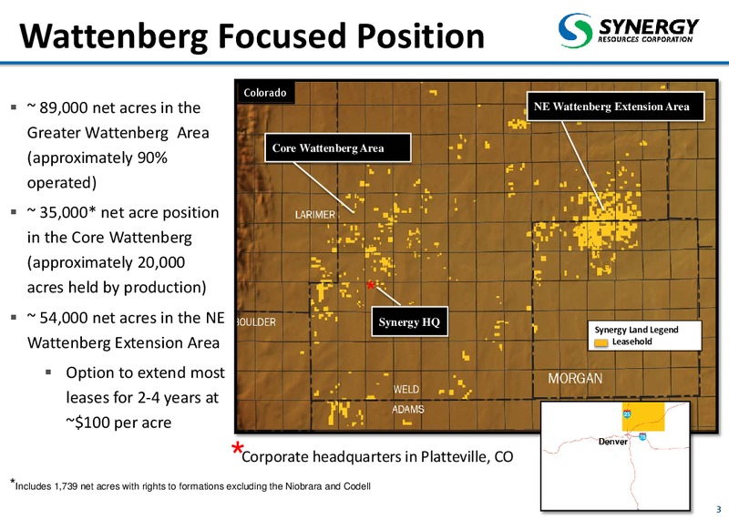 July 2015 Investor Presentation – SRC Energy Inc – slide 3