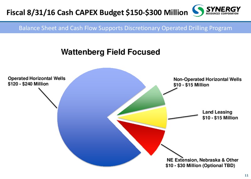 September 2015 Investor Presentation – SRC Energy Inc – slide 10