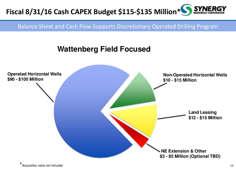 October 2015 Corporate Presentation – SRC Energy Inc – slide 12
