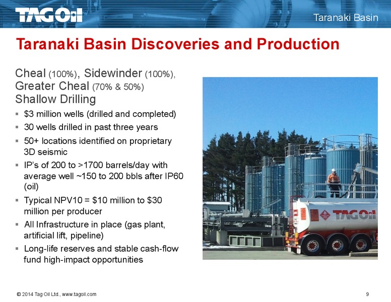 Investor Presentation – TAG Oil Ltd. – slide 9