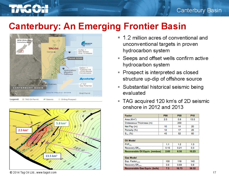 Investor Presentation – TAG Oil Ltd. – slide 17