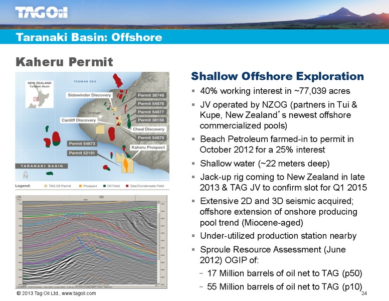 AGM – TAG Oil Ltd. – slide 23