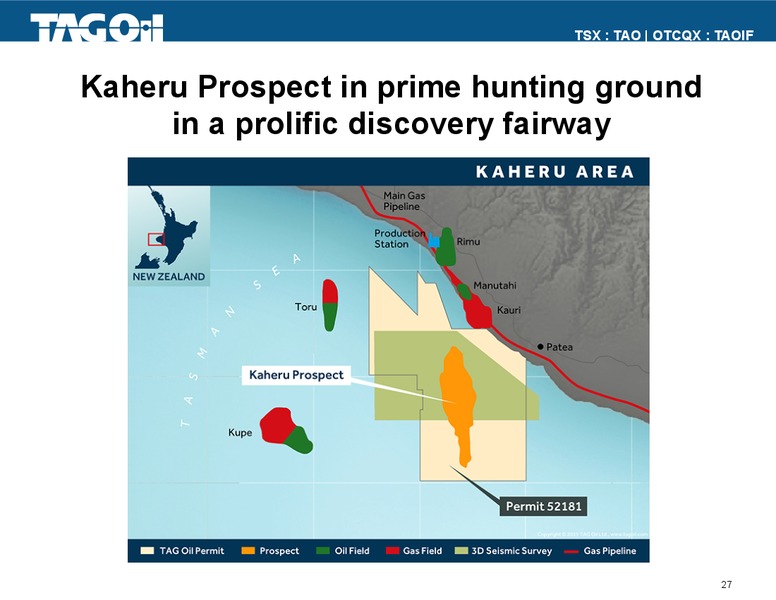 JUNE 2015 INVESTOR PRESENTATION – TAG Oil Ltd. – slide 26