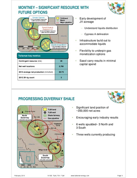 Q4 2012 EARNINGS CALL – Talisman Energy Inc. – slide 11