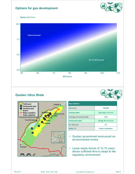 MAY 2011 INVESTOR OPEN HOUSE – Talisman Energy Inc. – slide 31