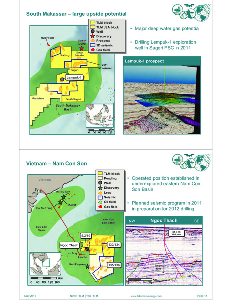 MAY 2011 INVESTOR OPEN HOUSE – Talisman Energy Inc. – slide 85