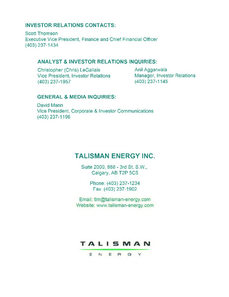 MAY 2011 INVESTOR OPEN HOUSE – Talisman Energy Inc. – slide 92