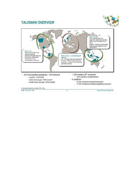 BARCLAYS CEO ENERGY POWER CONFERENCE – Talisman Energy Inc. – slide 4
