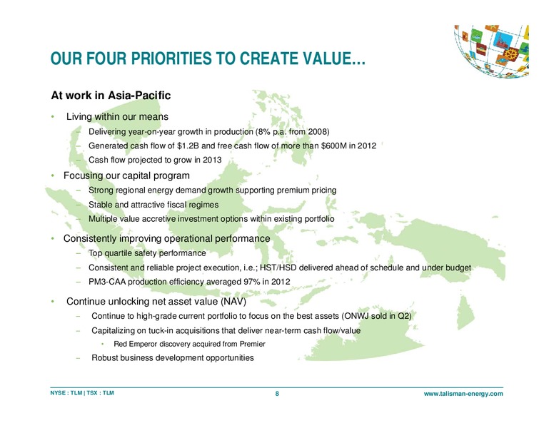 OCTOBER 2013 ASIA PACIFIC OVERVIEW – Talisman Energy Inc. – slide 6