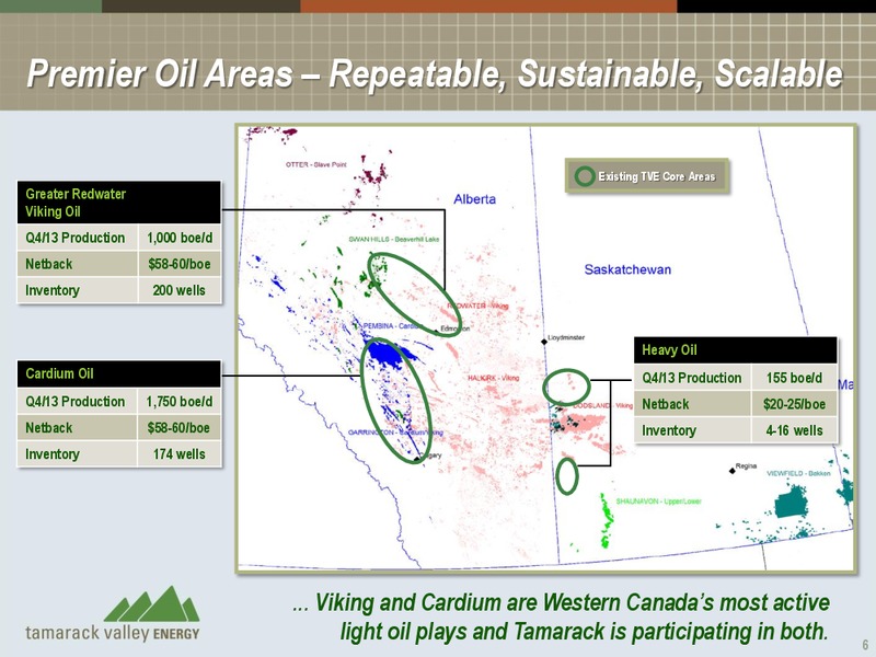 INVESTOR PRESENTATION – Tamarack Valley Energy Ltd. – slide 6
