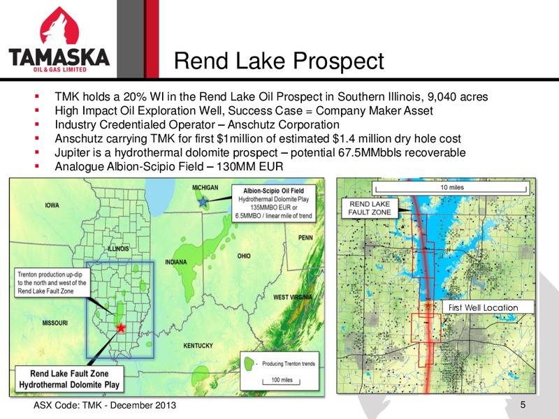 INVESTOR PRESENTATION – Tamaska Oil and Gas Ltd – slide 5
