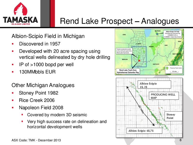 INVESTOR PRESENTATION – Tamaska Oil and Gas Ltd – slide 8