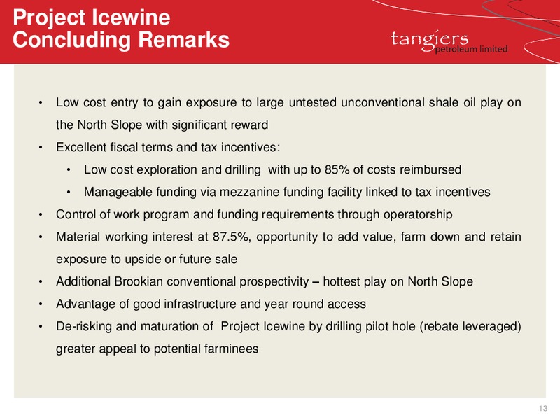 PROJECT ICEWINE – 88 Energy Limited – slide 13