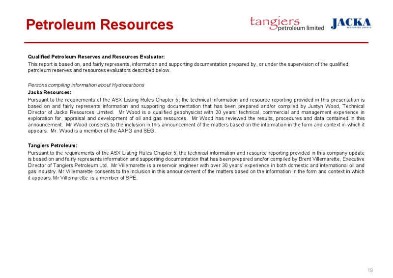 INVESTOR PRESENTATION – 88 Energy Limited – slide 19